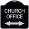 Signmission Church Parking W/ Bidirectional Arrow Heavy-Gauge Aluminum Sign, 18" x 18", BS-1818-24273 A-DES-BS-1818-24273 - alternate 1
